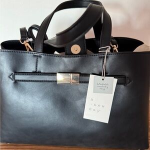 A New Day Elegant Black Satchel